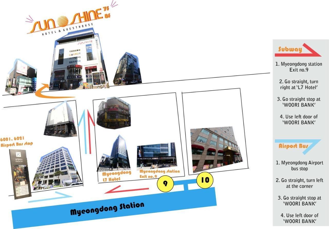 Myeongdong Sunshine Guesthouse Seúl Exterior foto